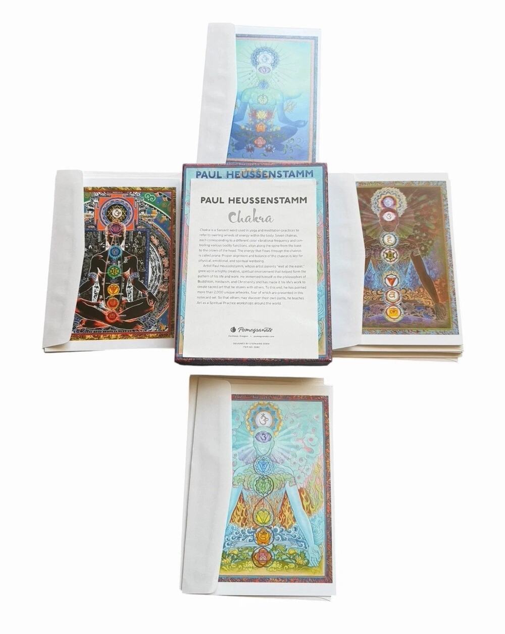 Paul Heussenstamm Chakra Greeting Card Set Blank Art Cards Meditation Spiritual